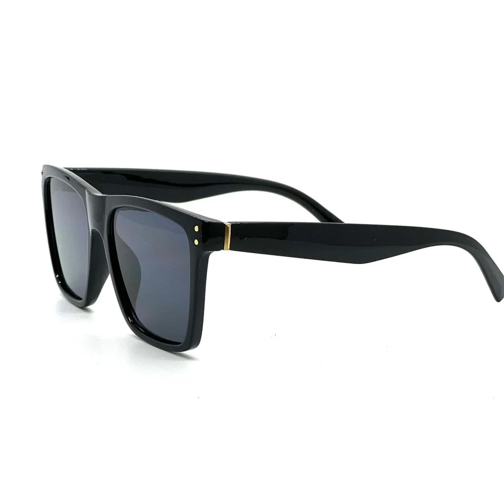Women Black Sunglasses Gold Accent Modern Fashion Sun‎ Glasses Outdoor Driving